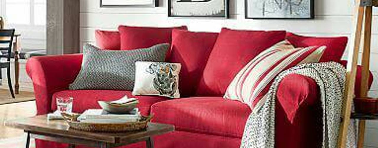 Red Colour Schemes By Interior Architects In Mohali Red Sofa In The Living Room By Ak Interior Architects