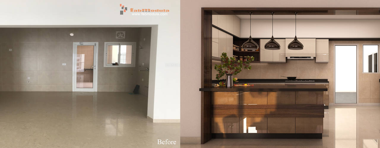 Before and after home interiors, Fabmodula Fabmodula