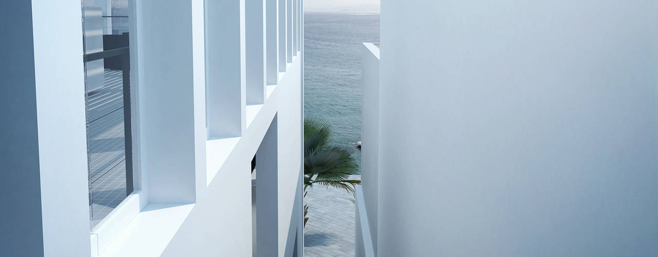 Casa en la Honda , ARCHITECTS ARCHITECTS Ingresso, Corridoio & Scale in stile minimalista
