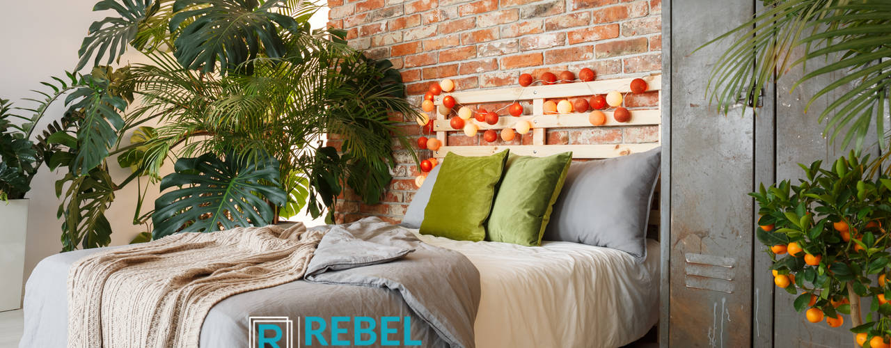Living room in apartment 3 BHK , Rebel Designs Rebel Designs Phòng ngủ phong cách hiện đại