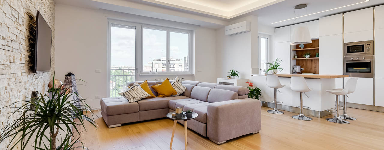 Don Bosco Minimal Design - Eleganza e Semplicità per una Casa Moderna, EF_Archidesign EF_Archidesign Modern living room
