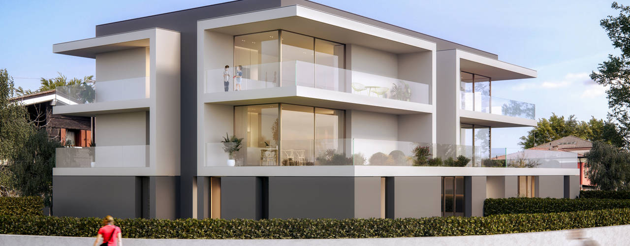 RESIDENZE LP, studio conte architetti studio conte architetti Casas multifamiliares