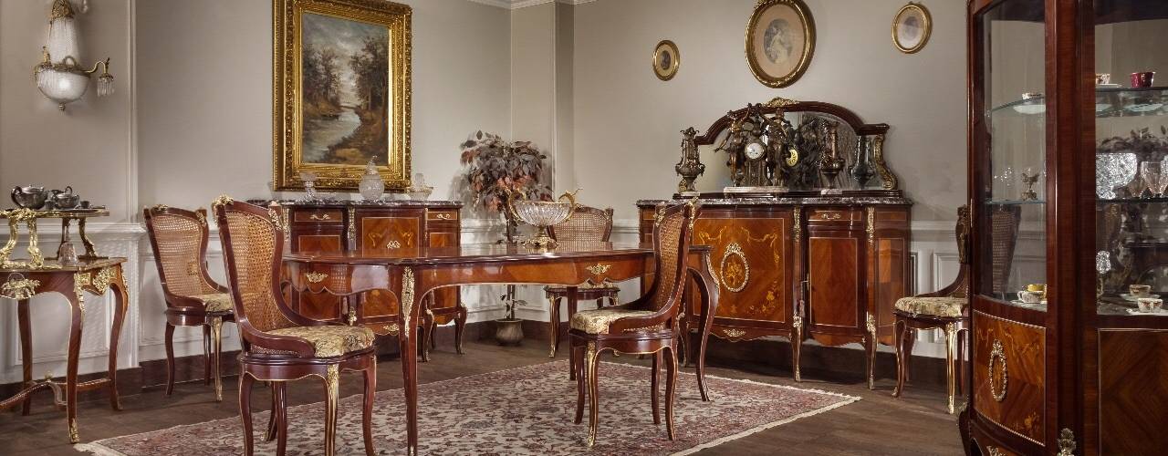 French reproduction dnning room, NADIA .Gallery NADIA .Gallery Classic style dining room Wood Wood effect