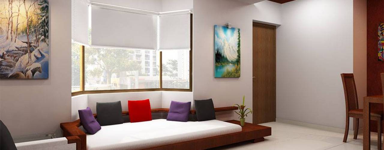 BEDROOM and LIVING ROOM INTERIORS , Monoceros Interarch Solutions Monoceros Interarch Solutions Salas modernas