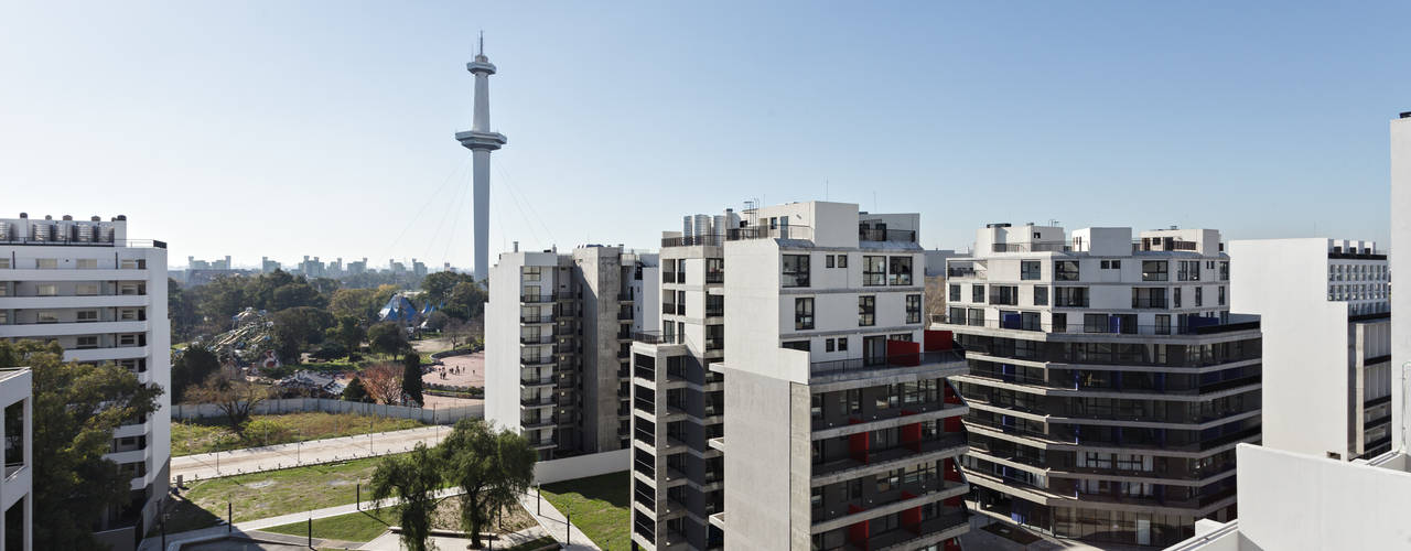 Proyecto de Viviendas para la Villa Olímpica por SMF Arquitectos, SMF Arquitectos / Juan Martín Flores, Enrique Speroni, Gabriel Martinez SMF Arquitectos / Juan Martín Flores, Enrique Speroni, Gabriel Martinez Multi-Family house