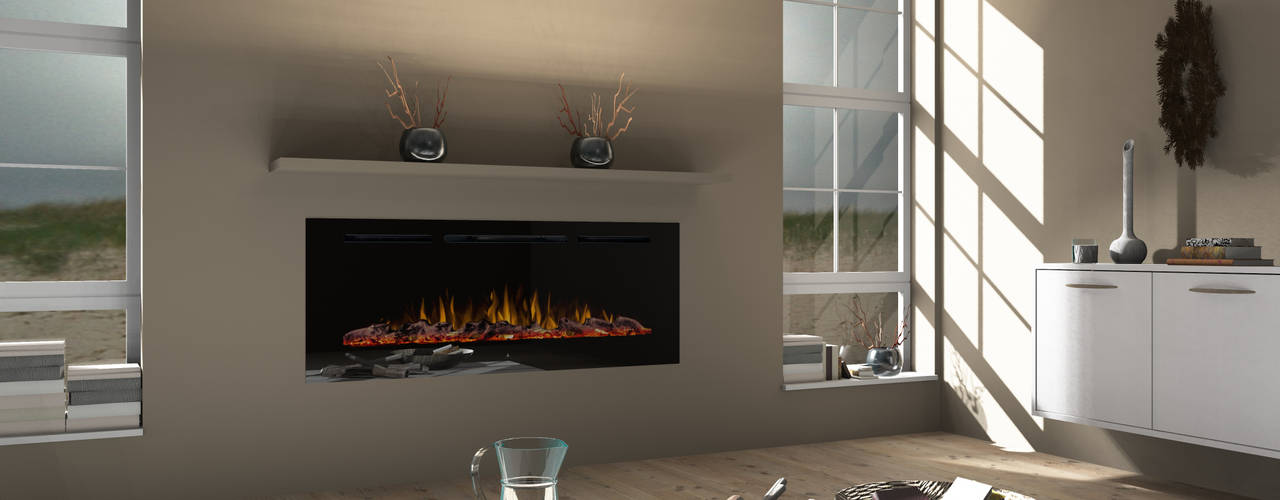 Paris Einbaukamin - Noble Flame Elektrokamin, muenkel design - Elektrokamine aus Großentaft muenkel design - Elektrokamine aus Großentaft Гостиная в стиле модерн