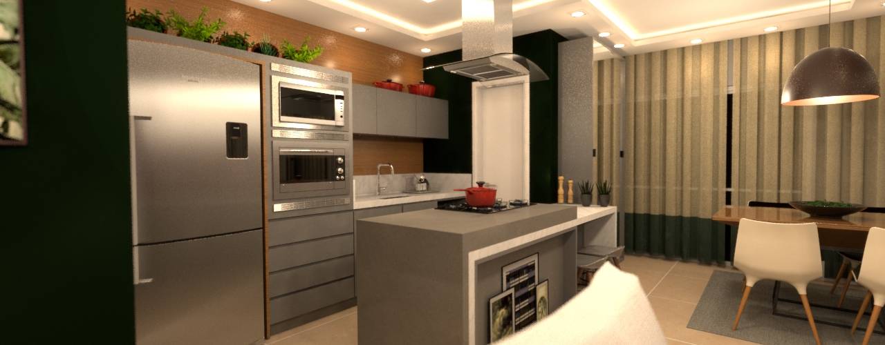 Sala integrada, Revisite Revisite Built-in kitchens