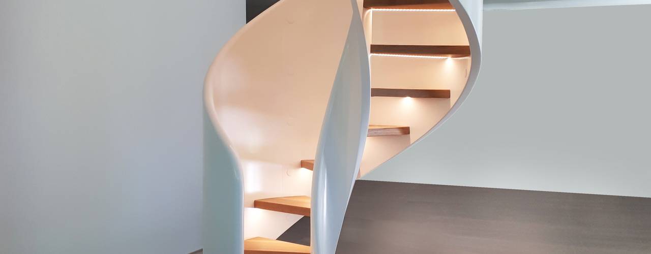 Tornado Spiral LED, Siller Treppen/Stairs/Scale Siller Treppen/Stairs/Scale Treppe Holz Holznachbildung