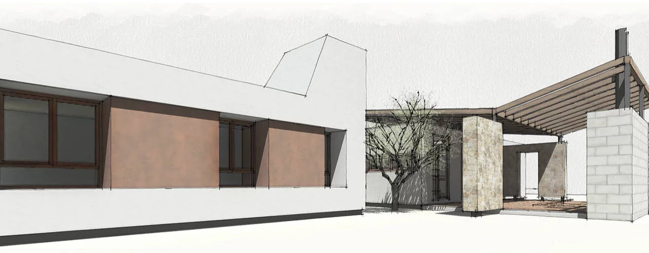 Diseño de Casa a dos Aguas en Valle Alegre por 1.61 Arquitectos, 1.61arquitectos 1.61arquitectos Single family home