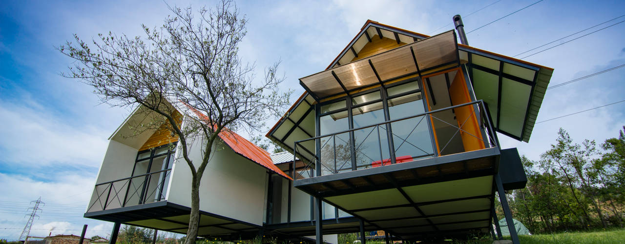 Refugio El Rosal, Camacho Estudio de Arquitectura Camacho Estudio de Arquitectura Country house Engineered Wood Transparent