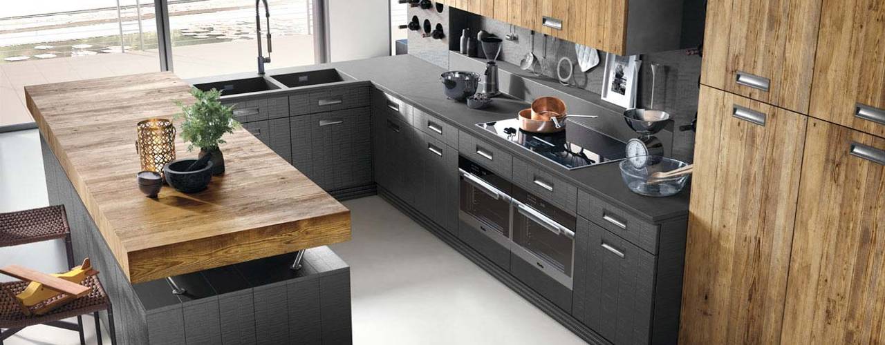 Cocinas, Marchi Cucine - Dialma Brown MX Marchi Cucine - Dialma Brown MX Einbauküche Massivholz Mehrfarbig