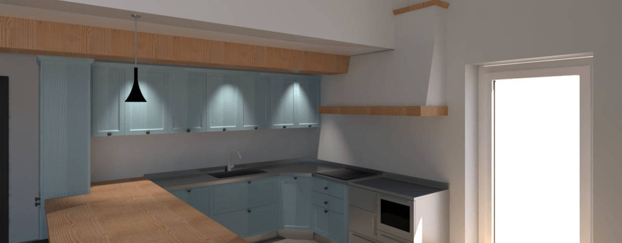 Progetto per una cucina in stile country a Borgo Valsugana, Trento, G&S INTERIOR DESIGN G&S INTERIOR DESIGN Cucina in stile rustico Legno Effetto legno