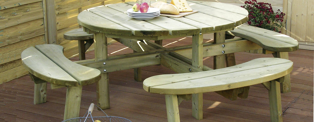 TAVOLI PICNIC, ONLYWOOD ONLYWOOD Giardino classico Legno Effetto legno