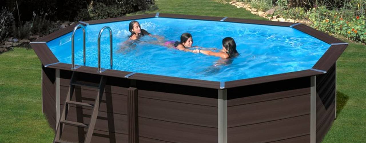 Comprar piscinas desmontables en Barcelona, Outlet Piscinas Outlet Piscinas Garden Pool لکڑی Wood effect