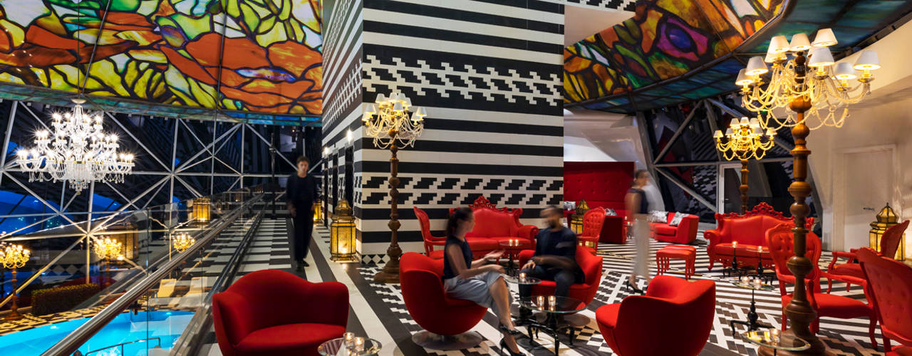 Mondrian Doha - Doha / Qatar, Sia Moore Archıtecture Interıor Desıgn Sia Moore Archıtecture Interıor Desıgn Bedrijfsruimten Keramiek