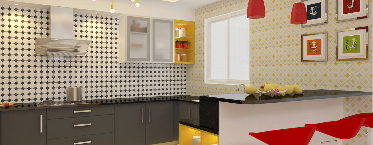 Apartment Interiors, Honeybee Interior Designers Honeybee Interior Designers Cocinas de estilo escandinavo