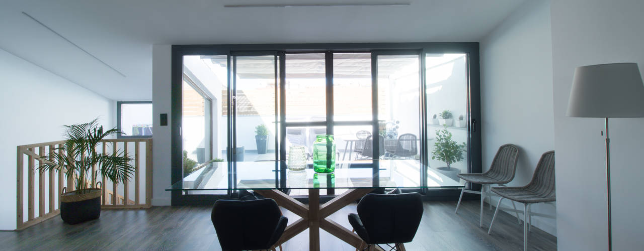 Edificio Plurifamiliar Cambrils, mesquearquitectura mesquearquitectura Scandinavian style dining room Wood Wood effect