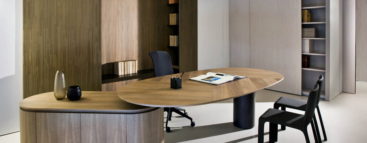 Il workplace di Bartoli Design: materico, accogliente ed elegante., BARTOLI DESIGN BARTOLI DESIGN 書房/辦公室