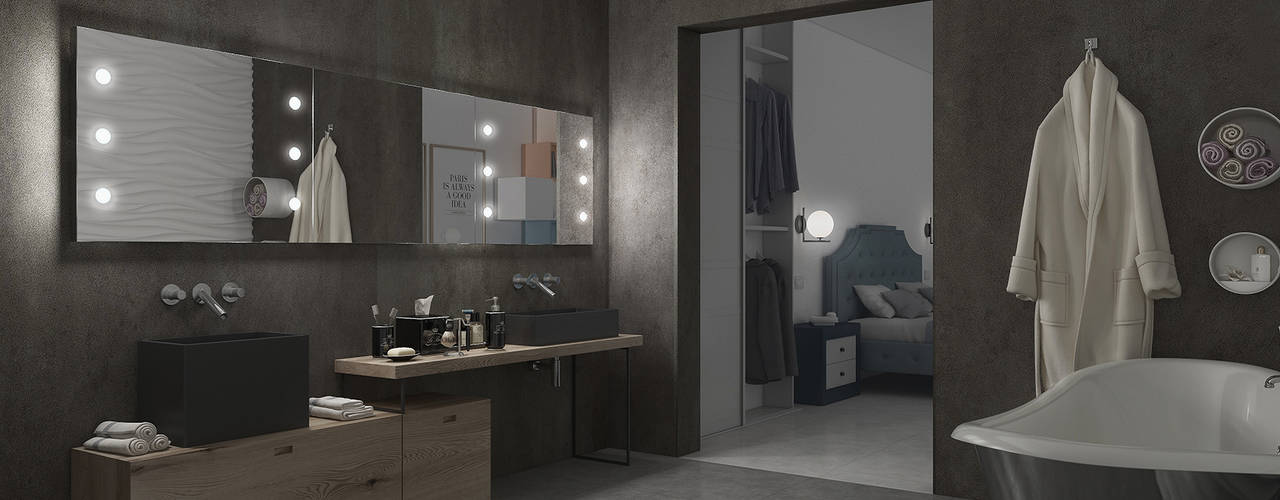 Specchi con tecnologia iLight, Unica by Cantoni Unica by Cantoni Modern dressing room