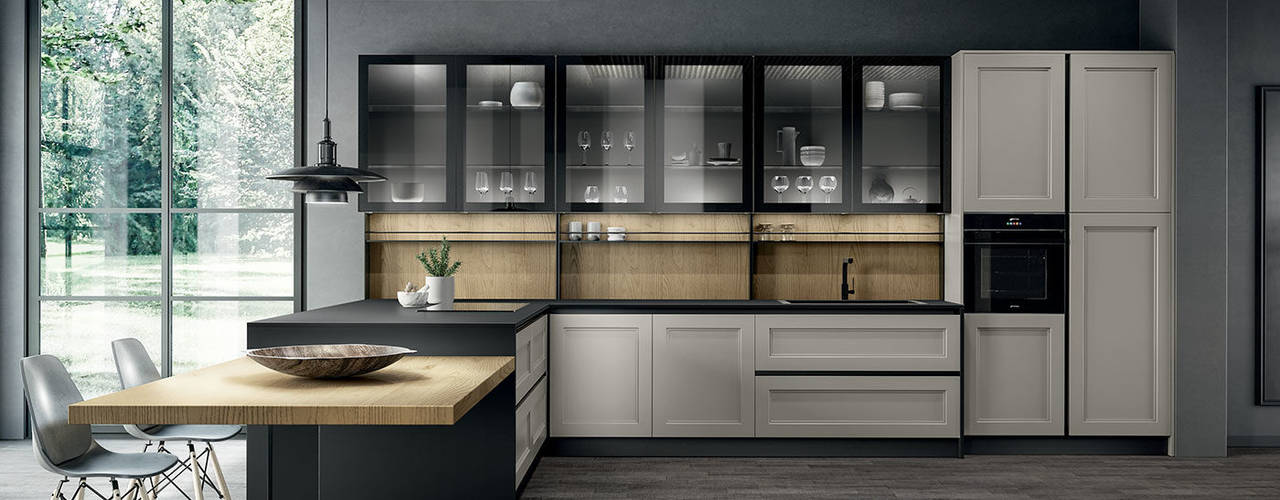 Cucina moderna, L&M design di Cinzia Marelli L&M design di Cinzia Marelli Dapur built in Kayu Wood effect