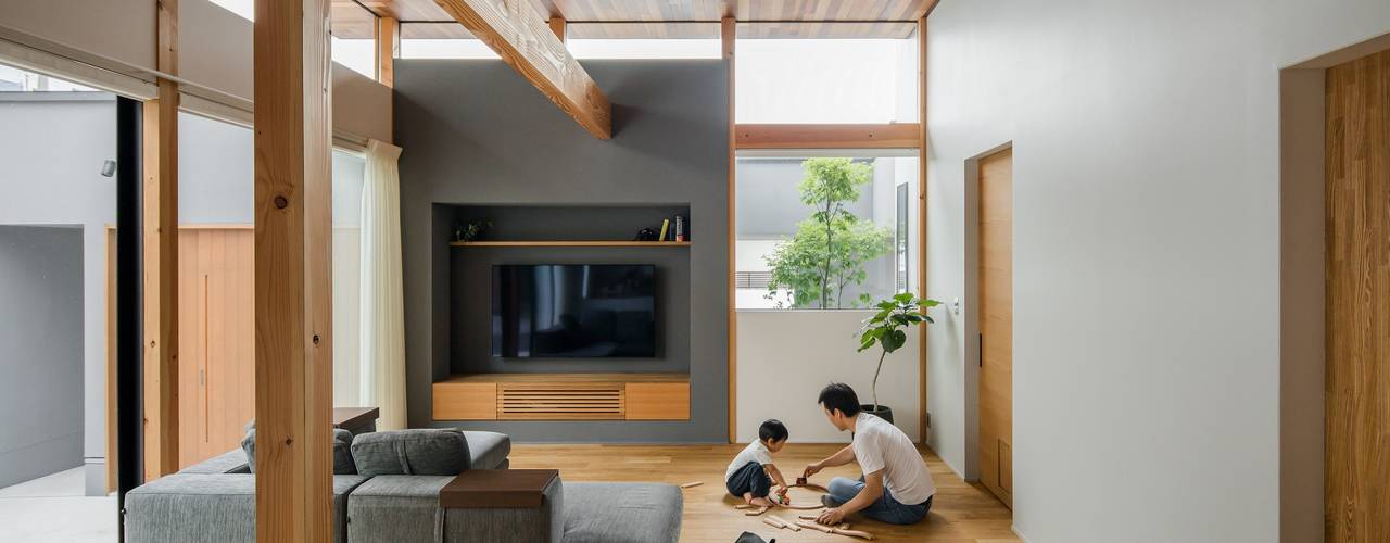 kamikasa house, ALTS DESIGN OFFICE ALTS DESIGN OFFICE غرفة المعيشة