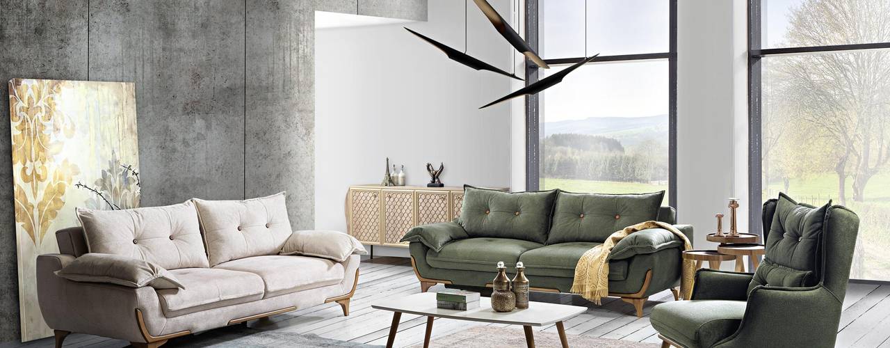 Sofa Sets, Luxev Mobilya Luxev Mobilya 现代客厅設計點子、靈感 & 圖片