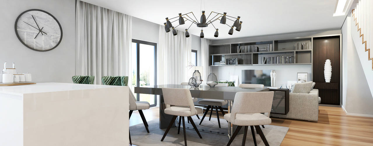 Apartamento Duplex no Porto, Donna - Exclusividade e Design Donna - Exclusividade e Design Modern dining room