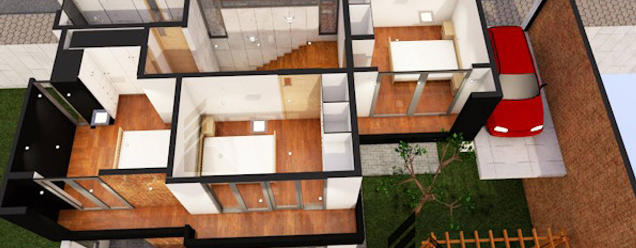 VIVIENDA MINIMA , Umbral arquitectura y construccion Umbral arquitectura y construccion Casas de estilo minimalista