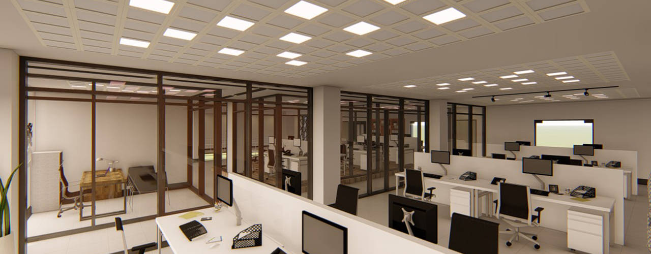 Ofis Projemiz, TT MİMARLIK TT MİMARLIK Oficinas de estilo moderno Aluminio/Cinc