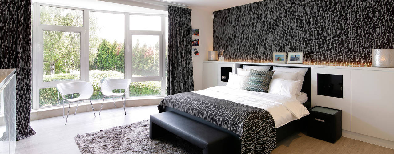 Moderne villa bij Antwerpen, Marcotte Style Marcotte Style Modern style bedroom Marble
