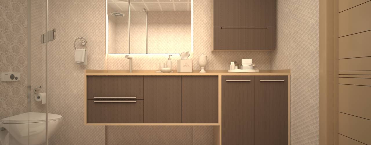 Banyo Tasarımı ve Uygulaması, Mekgrup İç Mimari ve Dekorasyon Mekgrup İç Mimari ve Dekorasyon Modern bathroom لکڑی Wood effect