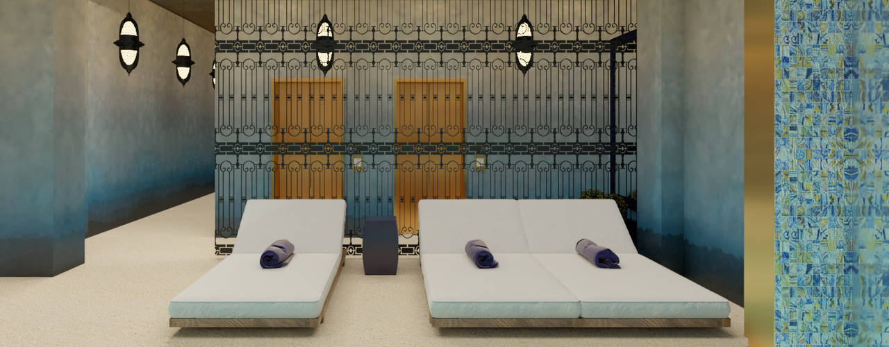 5 star Hotel, Praça da Alegria Spa, Inêz Fino Interiors, LDA Inêz Fino Interiors, LDA 모던스타일 스파