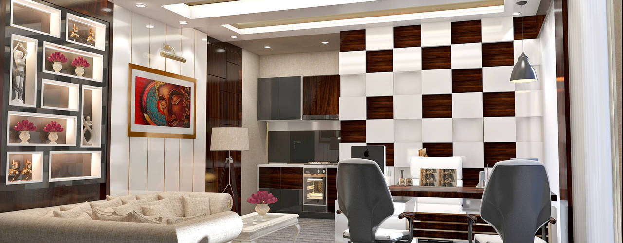 Villa Project, Inception Design Cell Inception Design Cell Modern study/office Wood Wood effect