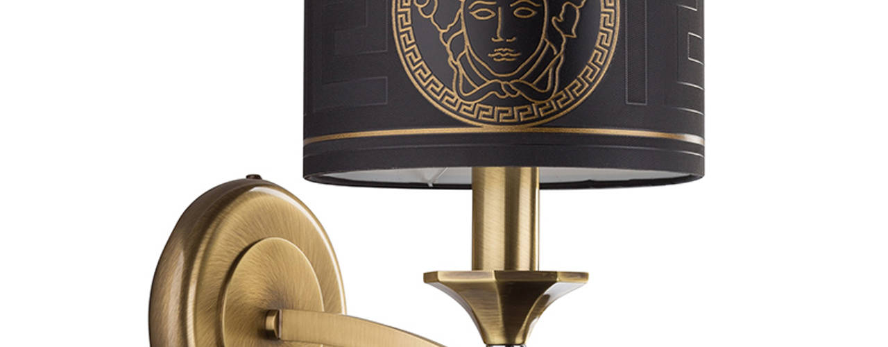 Versace collection of handmade, brass lamps finishes in gold , Luxury Chandelier LTD Luxury Chandelier LTD Classic style corridor, hallway and stairs Copper/Bronze/Brass