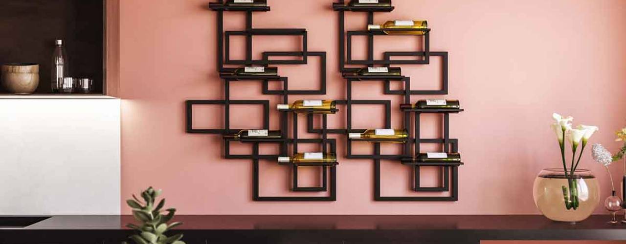 Caos portabottiglie a parete: Design moderno e originale, Damiano Latini srl Damiano Latini srl Kitchen Aluminium/Zinc
