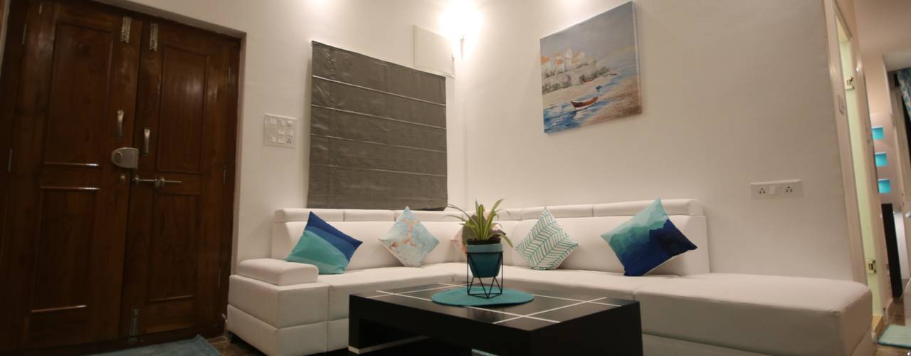 Elegant Styled Vibrant 3BHK Project @ Alwal, Enrich Interiors & Decors Enrich Interiors & Decors Living room