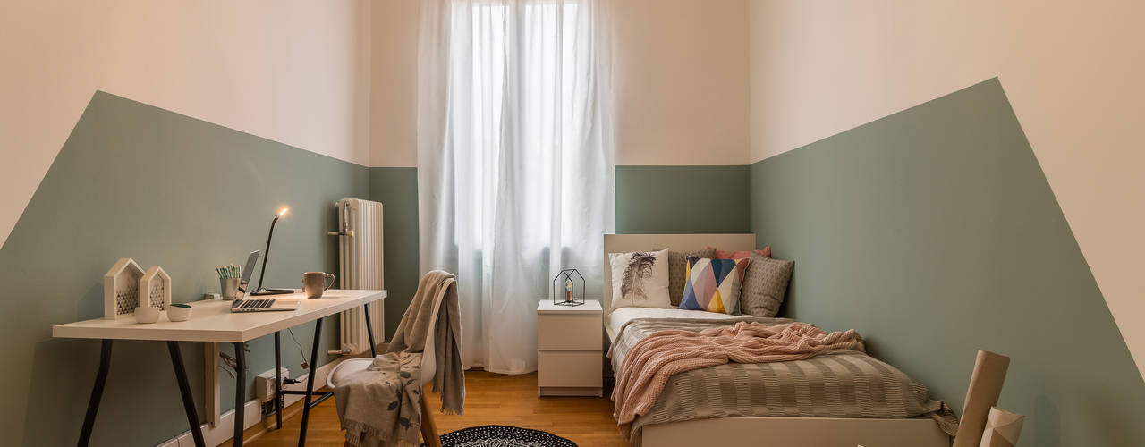 Home staging di stanze per studenti a Padova, Valorizza e Vendi Valorizza e Vendi Camera da letto moderna