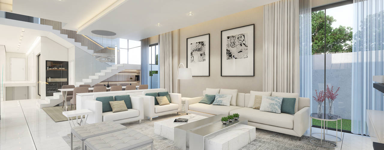 Sandton Contemporary Home , Dessiner Interior Architectural Dessiner Interior Architectural Living room