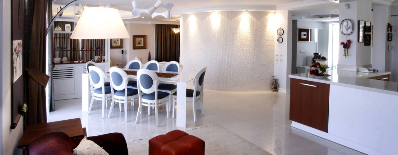 Villa in İncek, Ankara, EG Tasarım Danışmanlık AŞ EG Tasarım Danışmanlık AŞ Salas de estar modernas