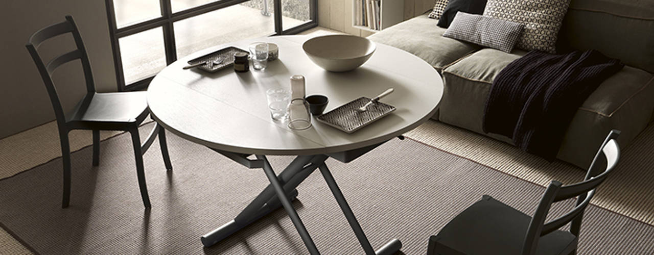 Lo spazio è poco? Fai sparire il tavolo! , Mobili a Colori Mobili a Colori Modern dining room Engineered Wood Transparent
