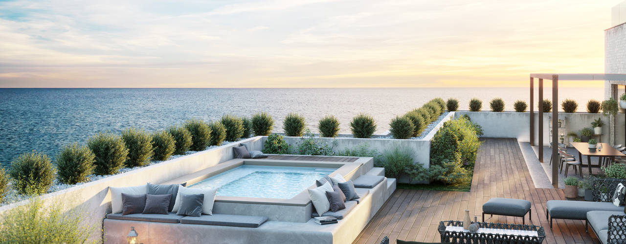 SpaSpace® è la piscina ideale per il tuo terrazzo, Aquazzura Piscine Aquazzura Piscine ระเบียง, นอกชาน