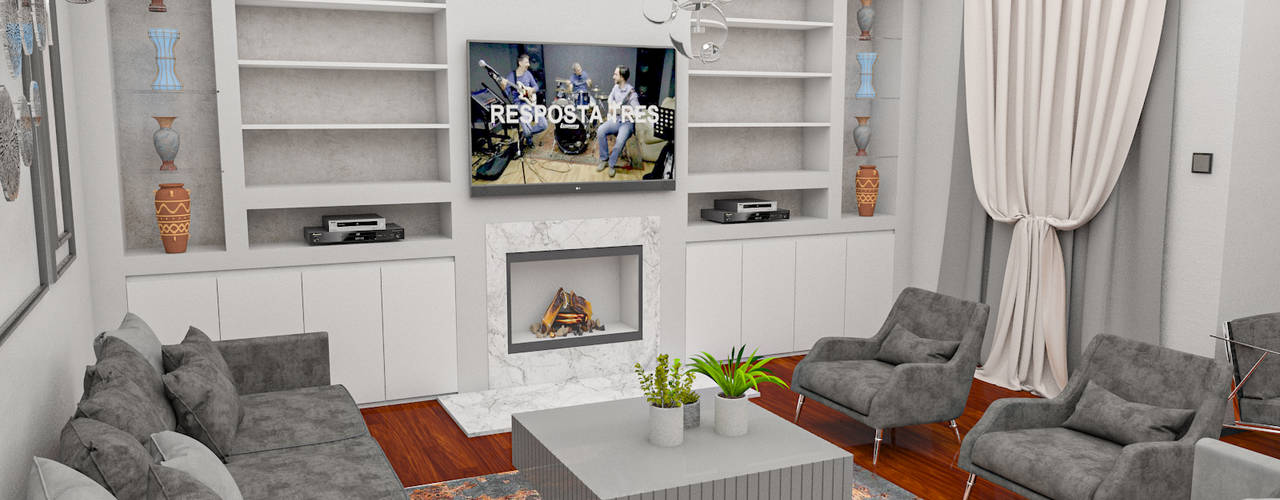 Ortaköy Konut Projesi, NEG ATÖLYE İÇ MİMARLIK NEG ATÖLYE İÇ MİMARLIK Minimalist living room