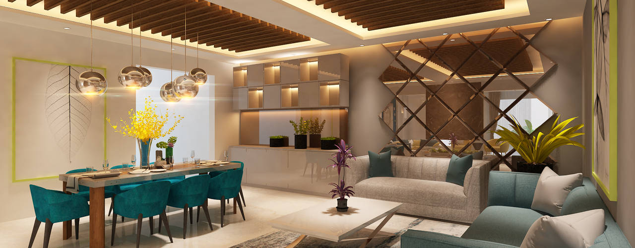 PUNJABI BAGH WEST , HC Designs HC Designs Modern living room Marble
