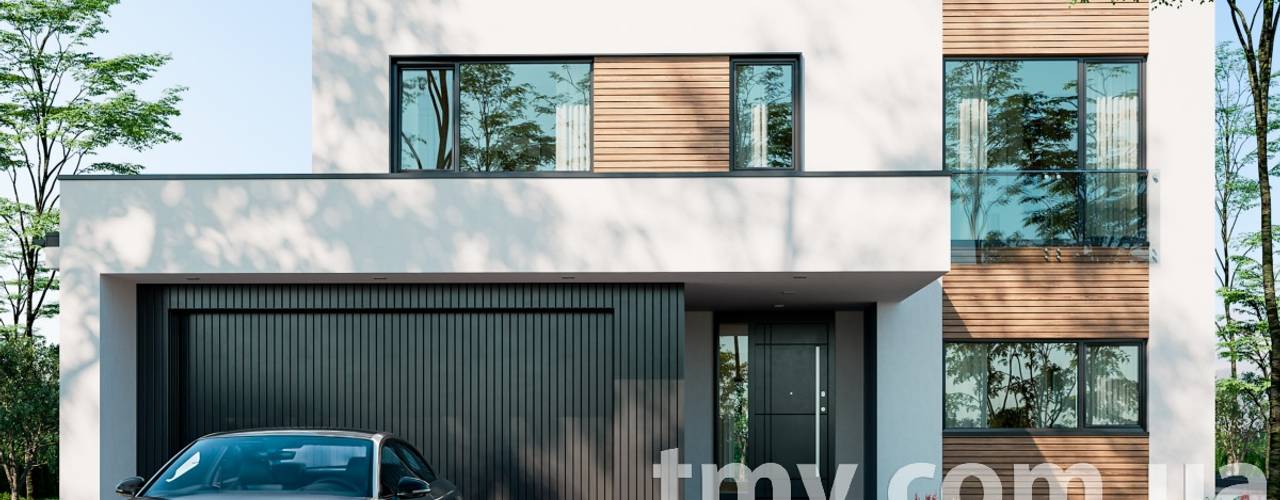 Стильный двухэтажный коттедж с террасой TMV 34, TMV Architecture company TMV Architecture company
