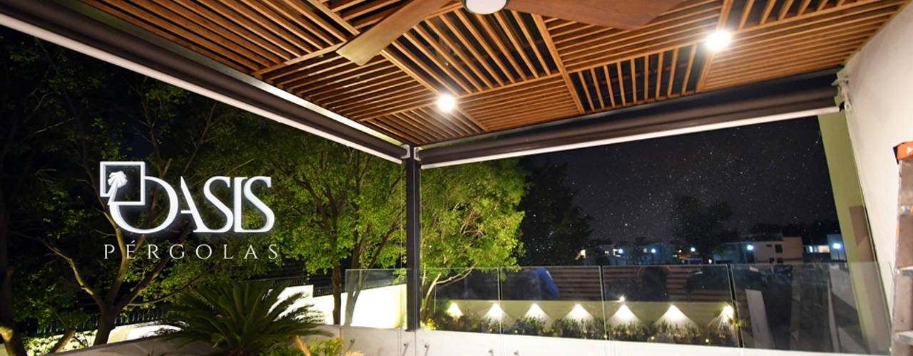 Recupera Tu Terraza con un Domo Híbrido Oasis, Oasis Pérgolas Oasis Pérgolas Hiên, sân thượng phong cách tối giản