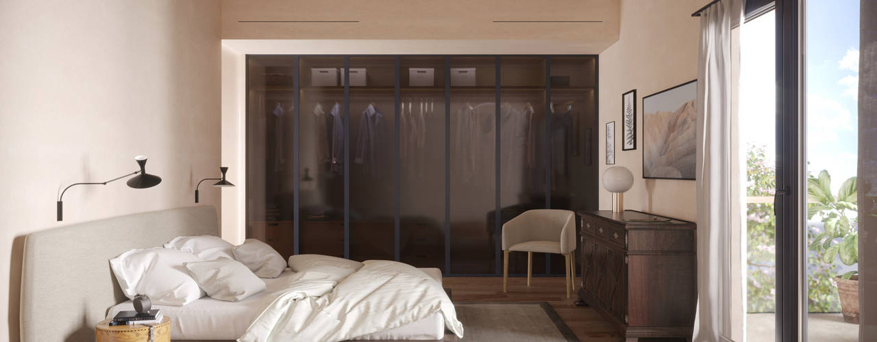 Casa S, locatelli pepato locatelli pepato Camera da letto moderna Legno Beige