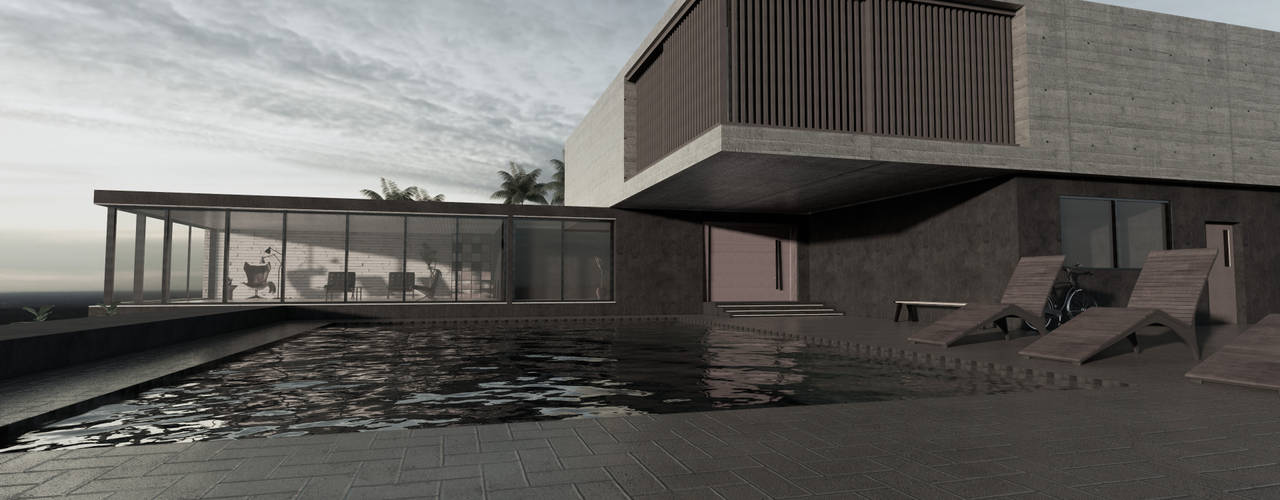 CASA SARA , ConstruTech & Technology BIM ConstruTech & Technology BIM منزل عائلي صغير أسمنت