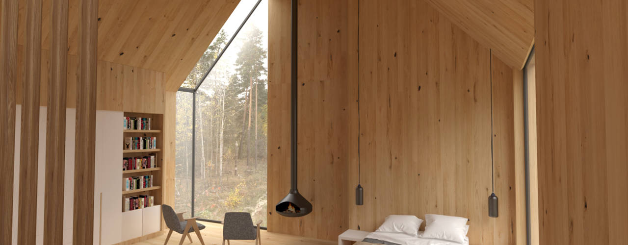 Interior design per una casa Scandinava (2020), Hexa Design Hexa Design Camera da letto in stile scandinavo Legno