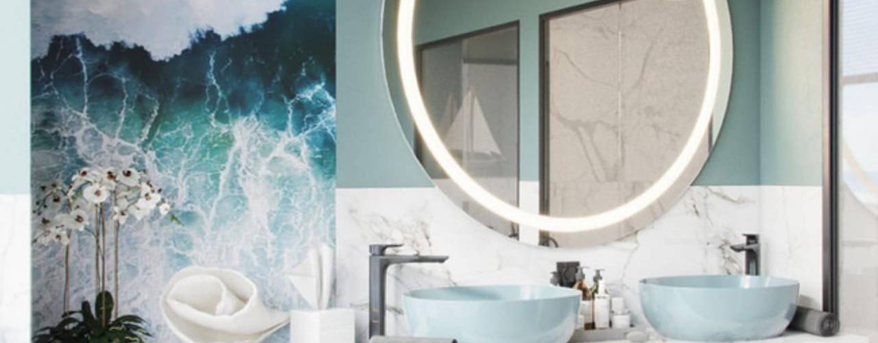 Bathroom Inspirations from LUXURY CHANDELIER, Luxury Chandelier LTD Luxury Chandelier LTD Minimalist bathroom Copper/Bronze/Brass
