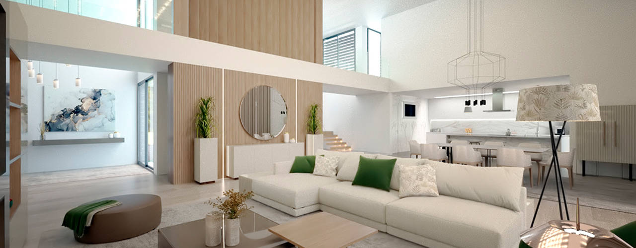 Casa L, Macris Interiores Macris Interiores Modern living room Wood Wood effect